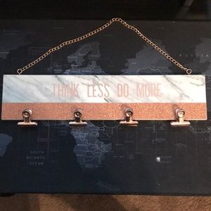 Rose gold marble home office decor